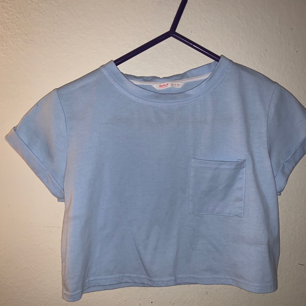 Baby blue crop top
